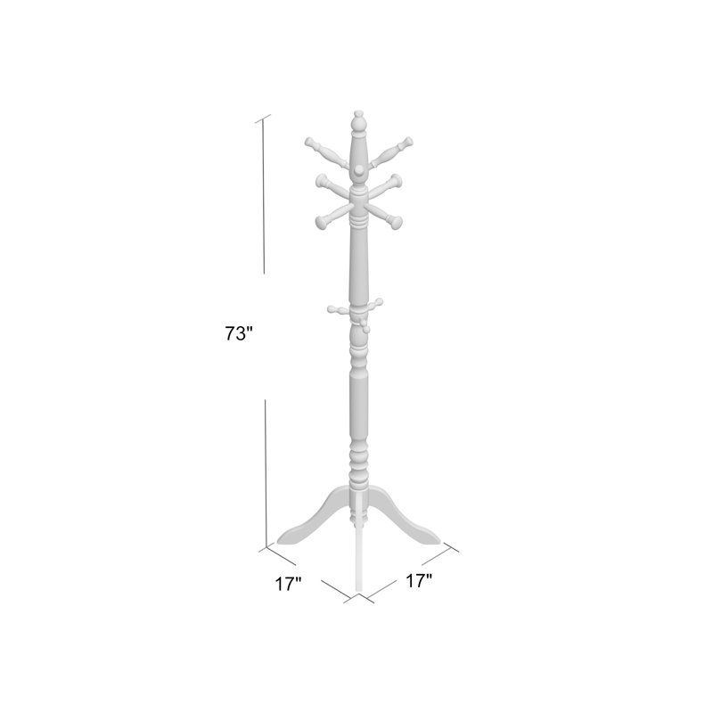 Alcott Hill® Coat Rack, Hall Tree, Free Standing, 11 Hooks, Entryway